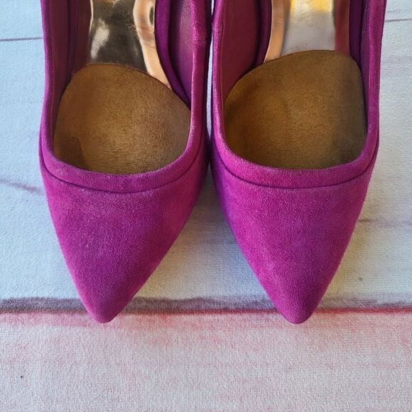Ted‎ Baker Fuchsia Sayu Pointed Toe Suede Pump Stilleto Heels Size 5US - Picture 8 of 11